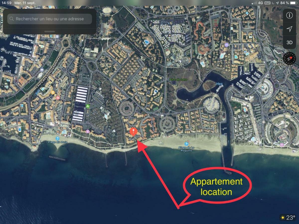 Residence Le Neptuna T2 Direct Plage Wifi Clim Agde Exterior foto